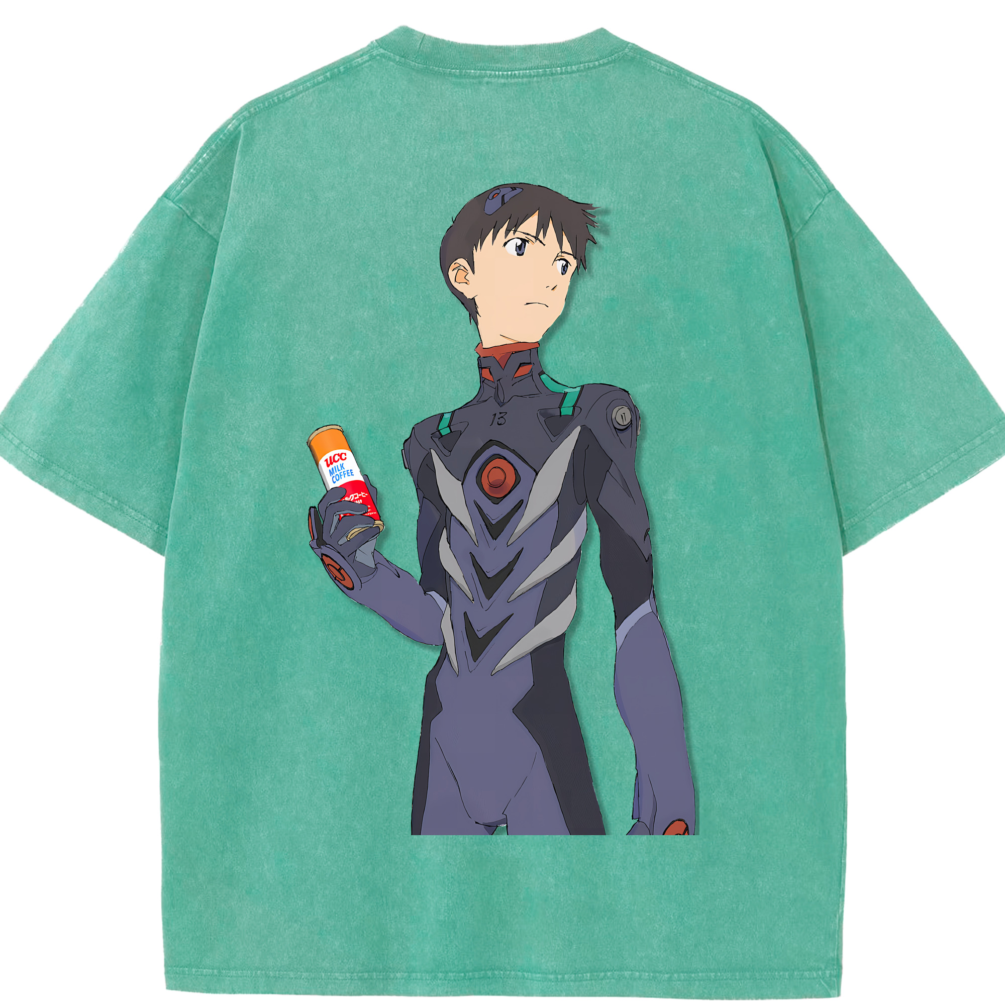 （画像用） EVA 新世紀エヴァンゲリオン 綿100% ヴィンテージ風 半袖Tシャツ（背面プリント）